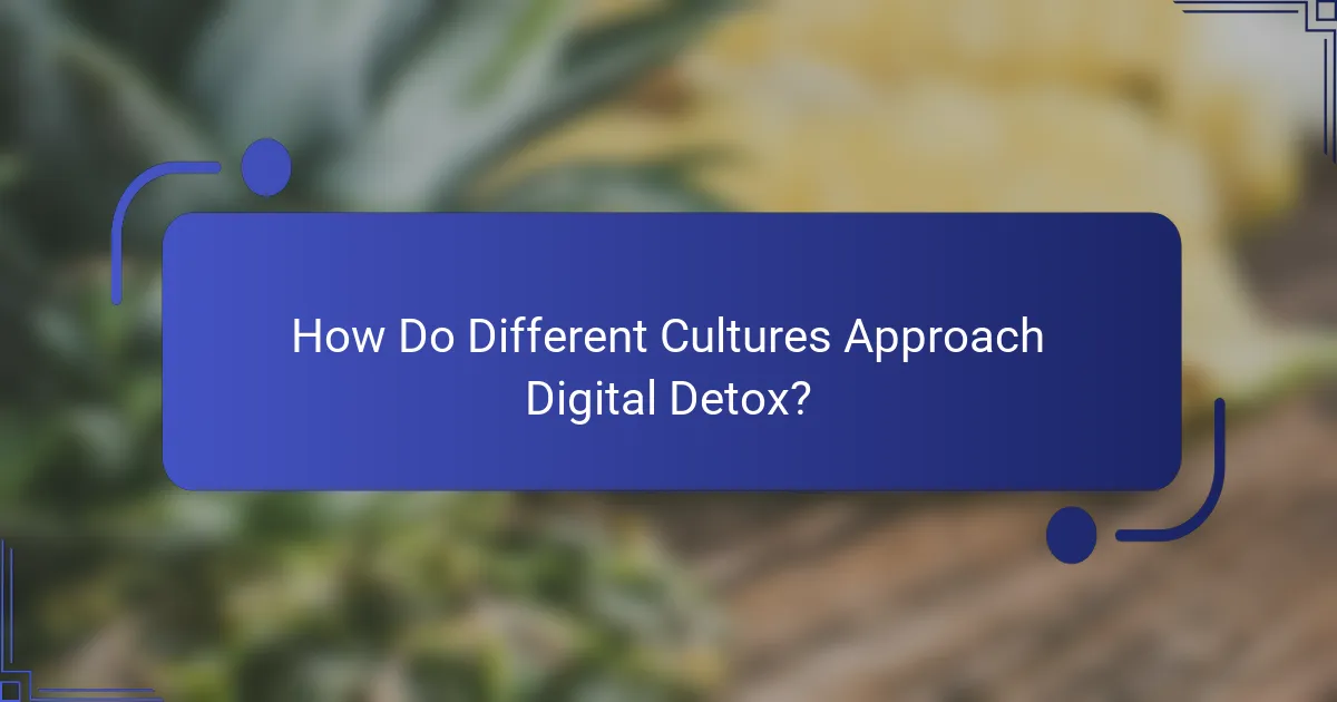 How Do Different Cultures Approach Digital Detox?