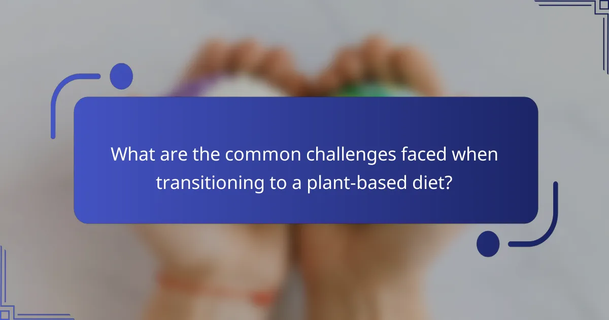 What are the common challenges faced when transitioning to a plant-based diet?