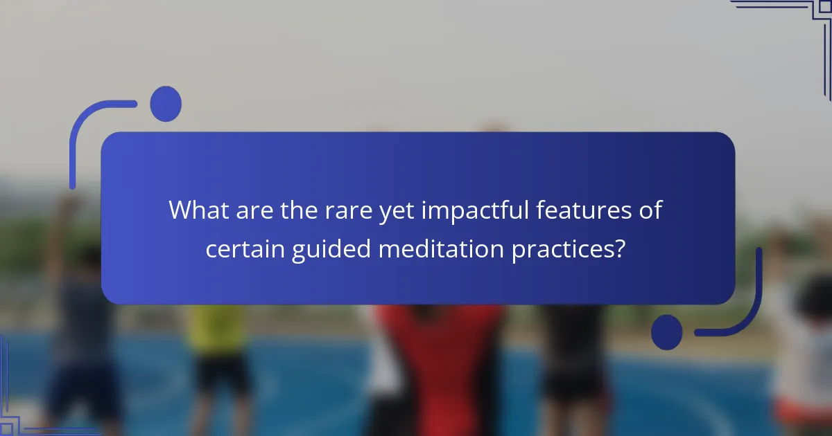What are the rare yet impactful features of certain guided meditation practices?