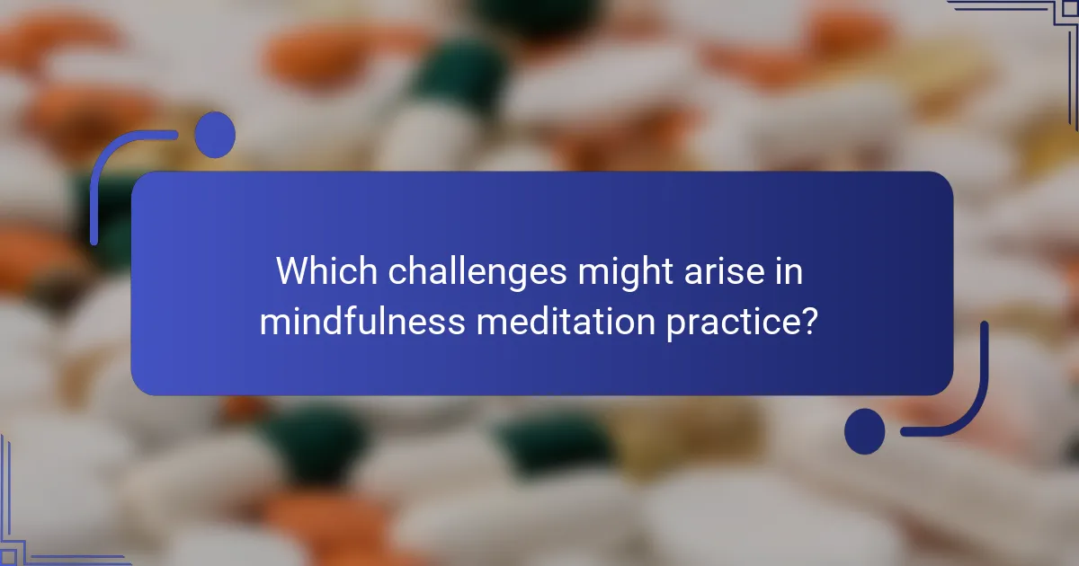 Which challenges might arise in mindfulness meditation practice?